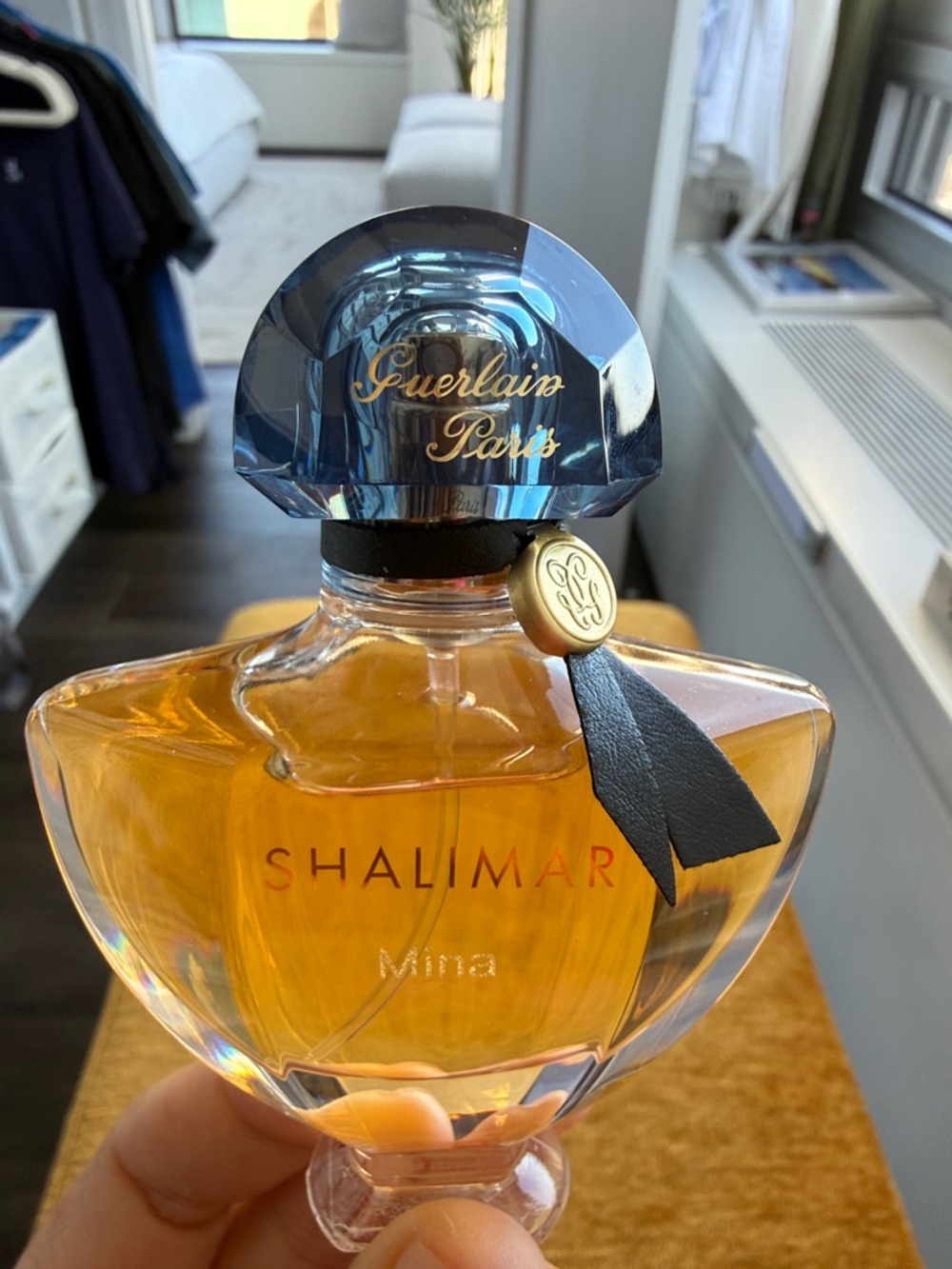 GUERLAIN Shalimar Amber & Blue Glass Bottle